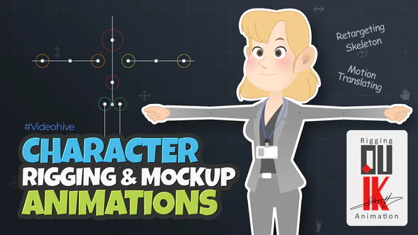 دانلود پروژه افتر افکت Character Rigging Mock Up Animations