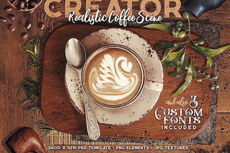 Coffee-Scene-Creator دانلود فایل لایه باز Coffee Scene Creator