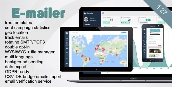 دانلود اسکریپت خبرنامه و مدیریت ایمیل E-mailer