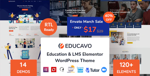 دانلود قالب وردپرس Educavo - پوسته آزمون آنلاین و آموزشگاه وردپرس