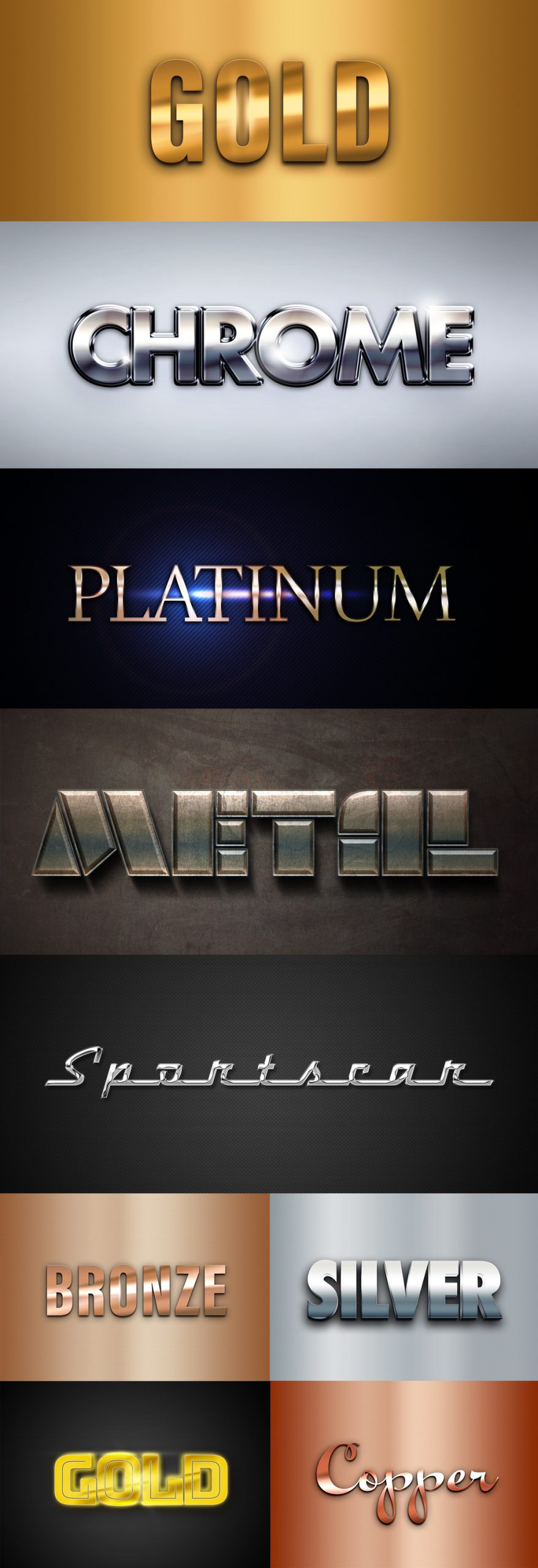 Metal Text Effects Mockup Collection scaled