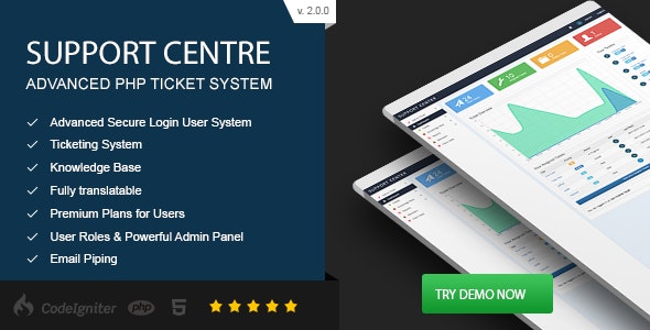 دانلود اسکریپت پشتیبانی و سیستم تیکت Support Centre