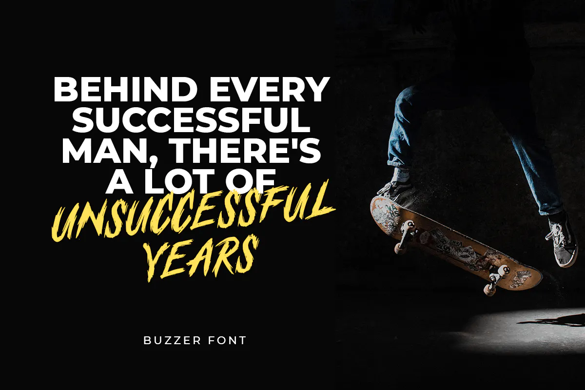 دانلود فونت BUZZER - Modern Brush Handwritten + فونت وب