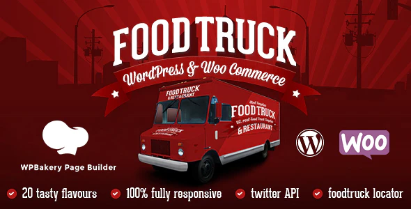دانلود قالب وردپرس Food Truck - پوسته فست فود و رستوران وردپرس