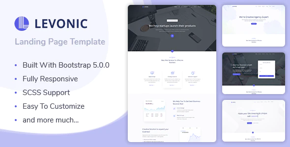دانلود قالب سایت Levonic - قالب صفحه فرود بوت استرپ 5