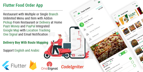 دانلود سورس فلاتر Single Restaurant Food Order