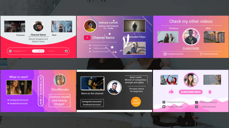 دانلود پروژه افتر افکت YouTube End Screens