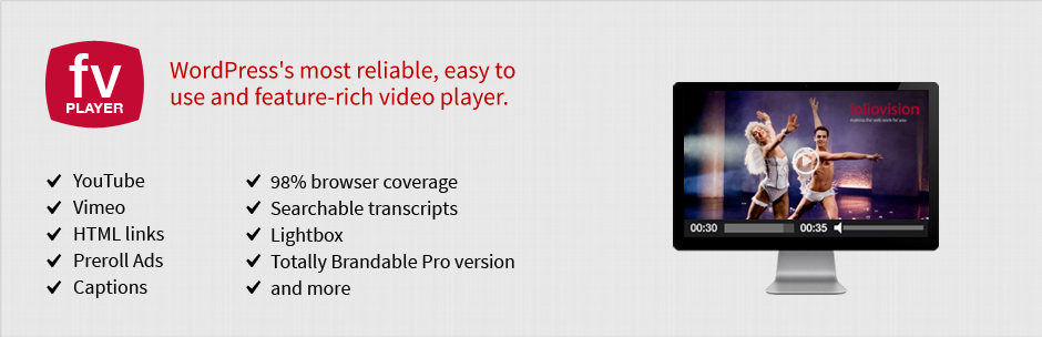 دانلود افزونه وردپرس FV Player Pro - پلیر قدرتمند و پیشرفته وردپرس