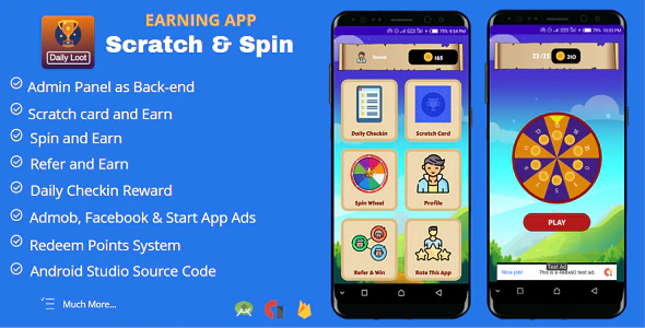 دانلود سورس متن باز اپلیکیشن اندروید Scratch & Spin to Win