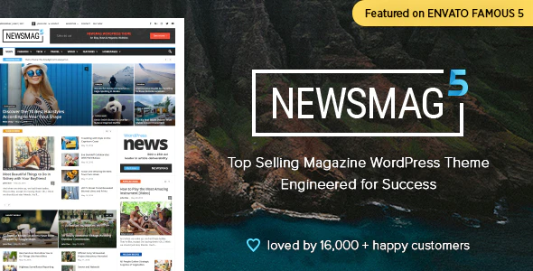 دانلود قالب وردپرس Newsmag - پوسته خبری حرفه ای وردپرس