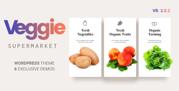 دانلود قالب وردپرس Veggie - پوسته فروشگاه سوپر مارکت و مواد غذایی ووکامرس