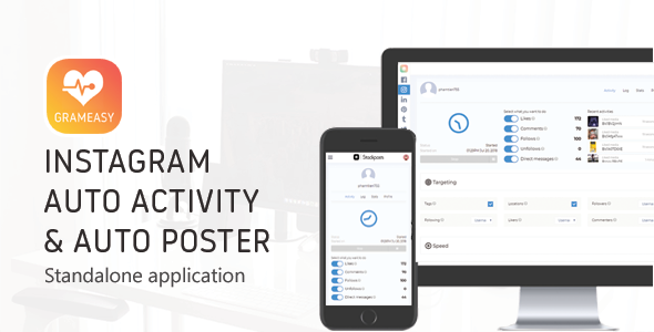 دانلود رایگان اسکریپت GramEasy - اسکریپت فعالیت خودکار در اینستاگرام