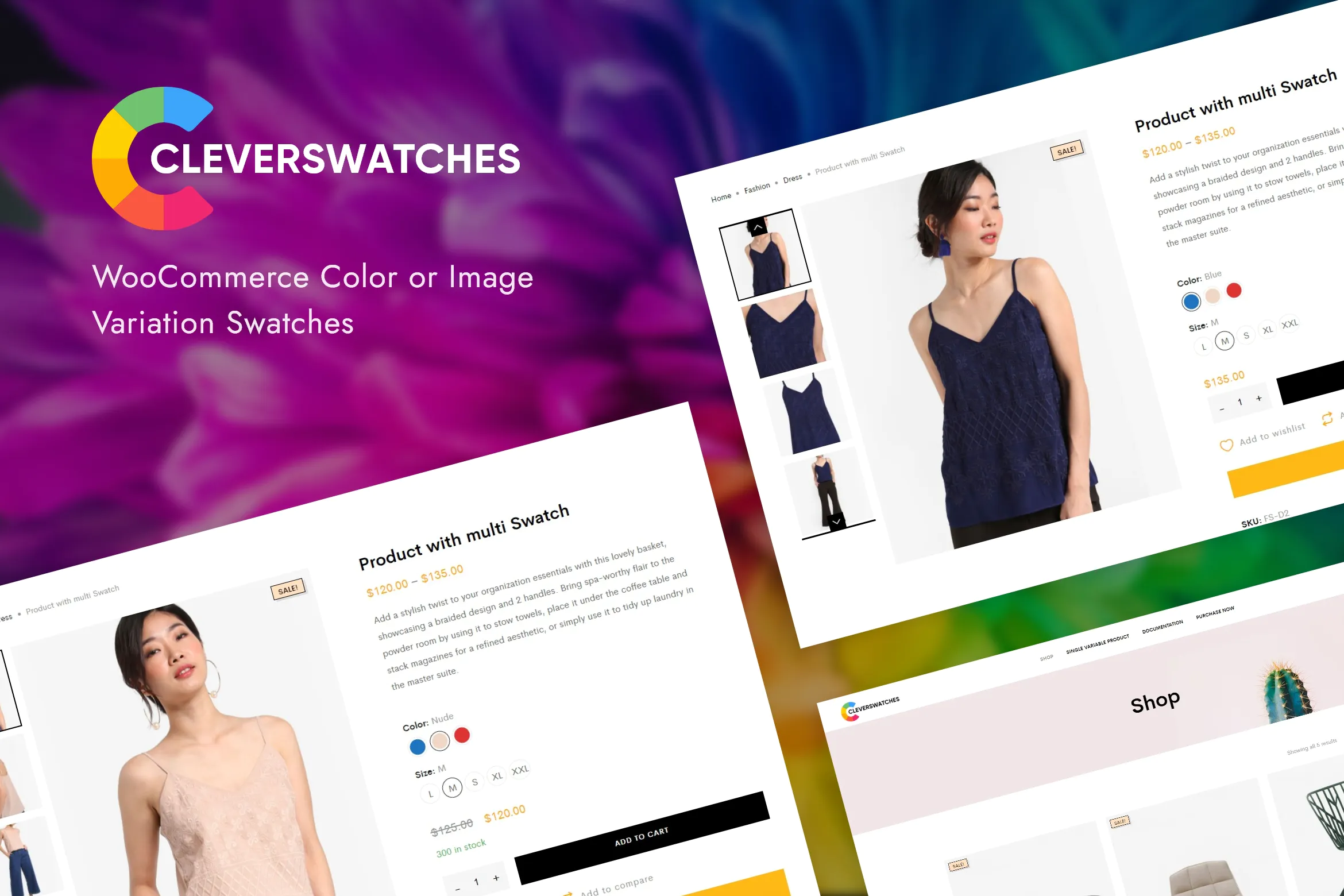 دانلود افزونه ووکامرس CleverSwatches