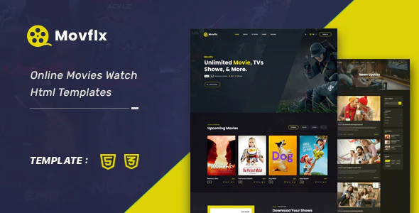 دانلود قالب سایت Movflx - قالب سایت فیلم و سریال HTML5