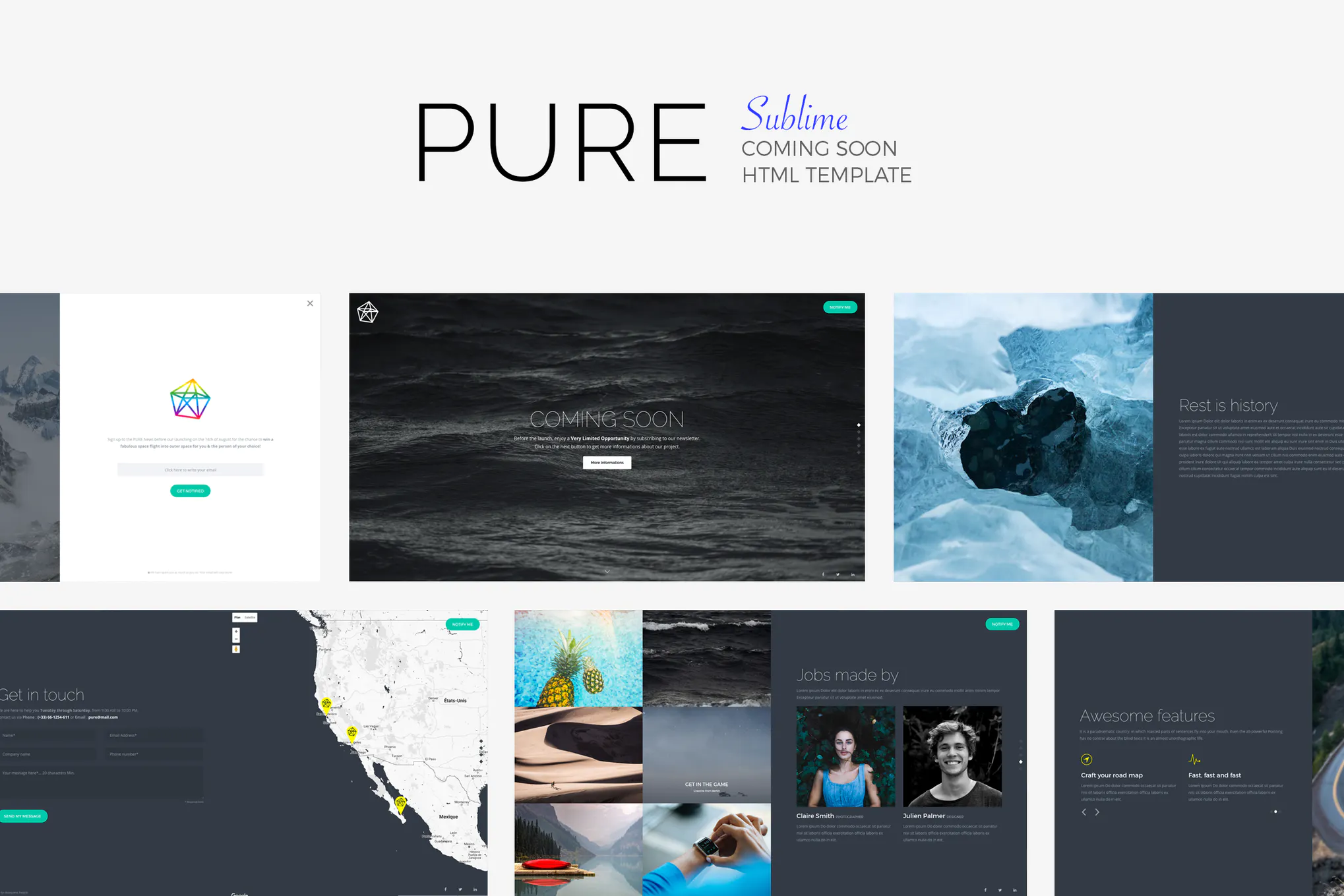دانلود قالب سایت PURE
