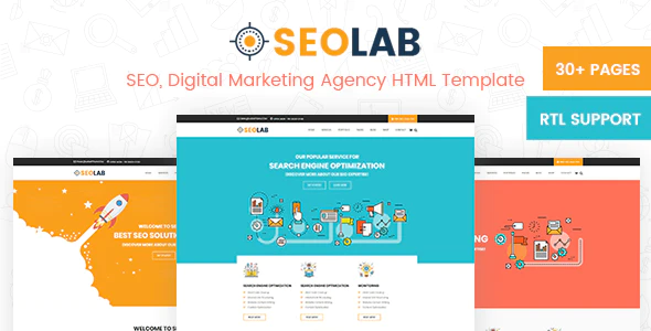 دانلود قالب سایت SeoLab - قالب راست چین چند منظوره کسب و کار HTML