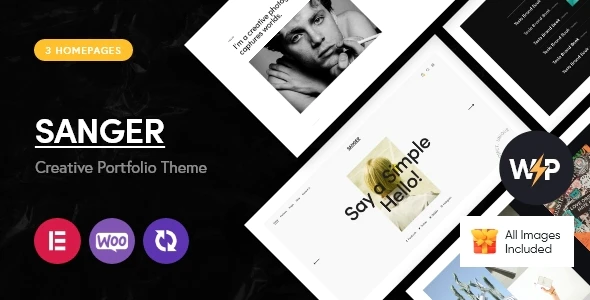 دانلود قالب وردپرس Sanger - پوسته خلاقانه نمونه کار شخصی وردپرس