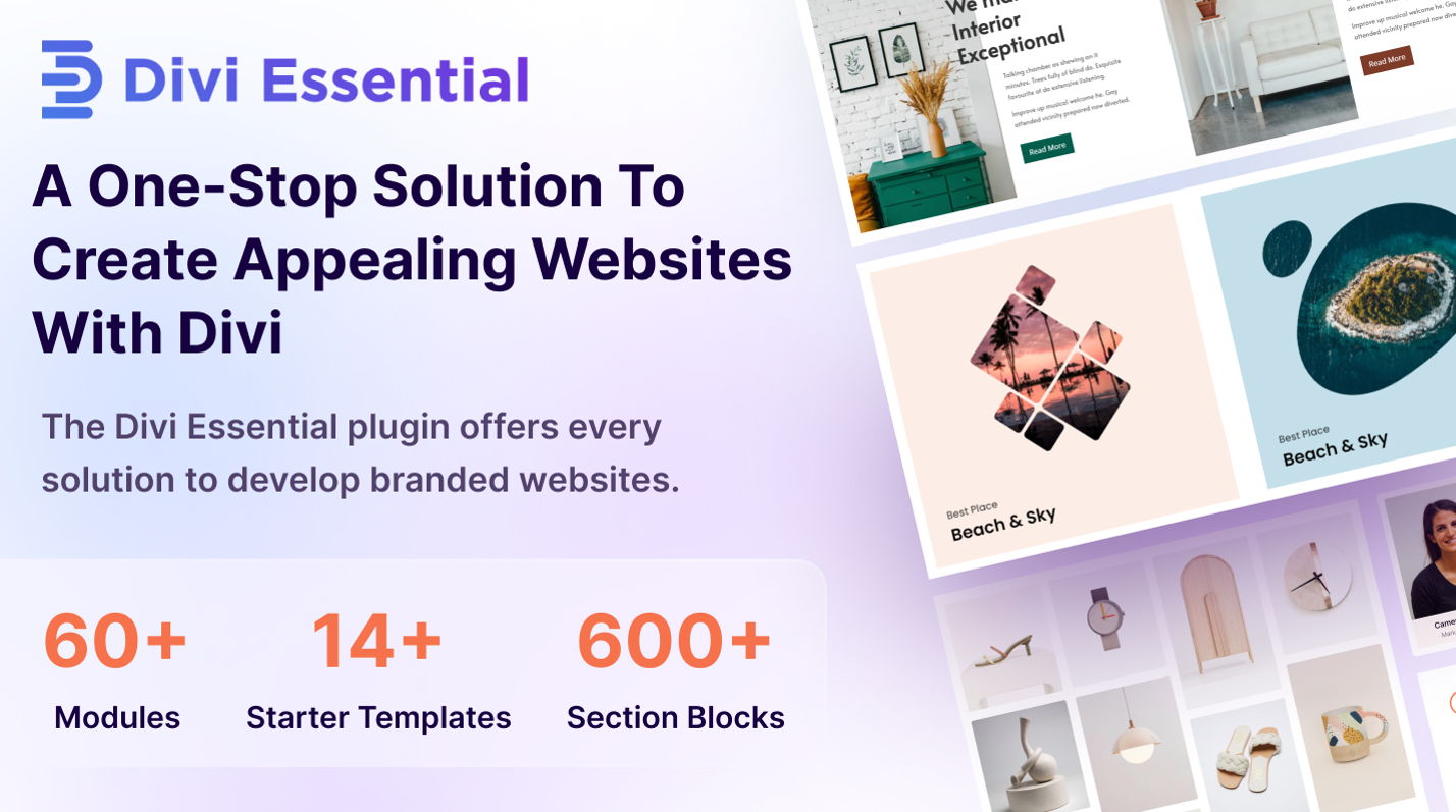 دانلود افزونه وردپرس Divi Essential - مجموعه افزودنی های بی نظیر برای Divi Builder