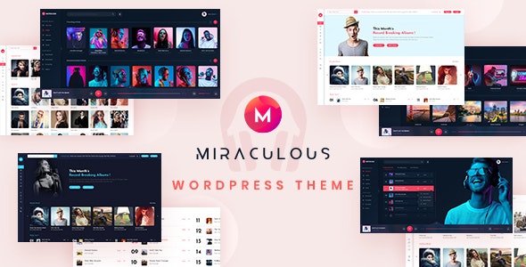 دانلود قالب وردپرس Miraculous - پوسته فروشگاه موزیک آنلاین وردپرس