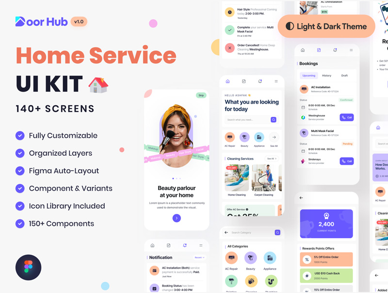 دانلود رابط کاربری DoorHub UI Kit