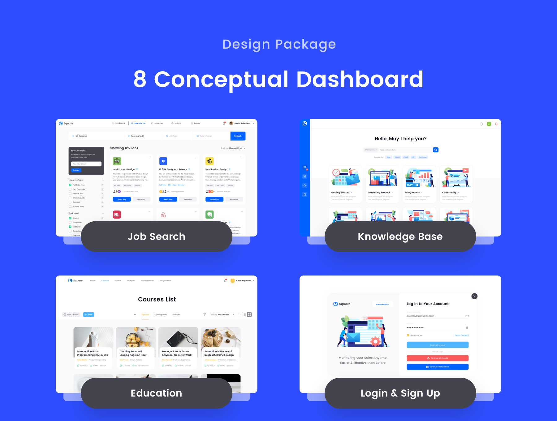 Square Dashboard UI Kit