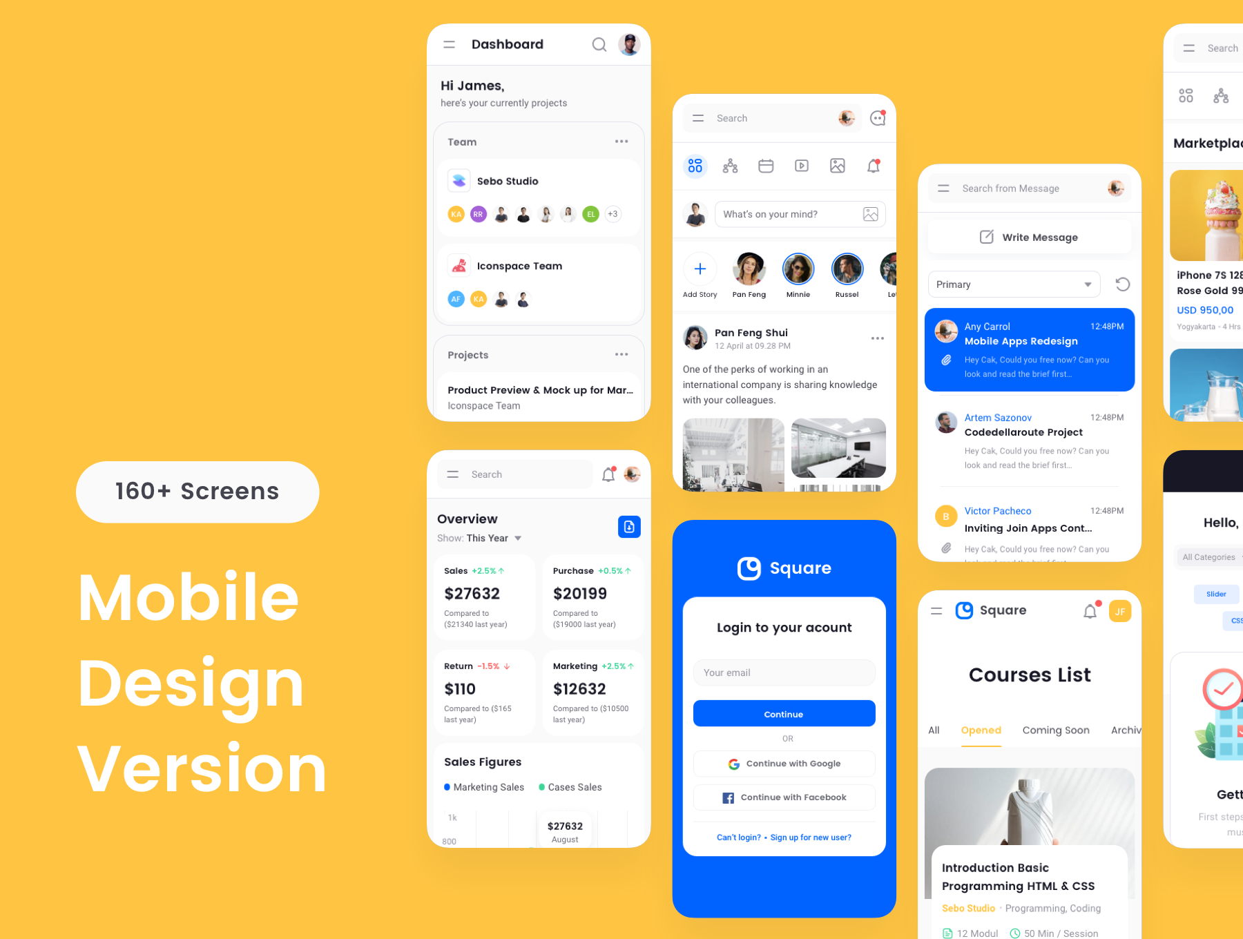 Square Dashboard UI Kit