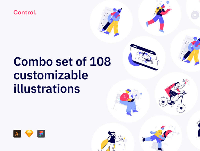 دانلود وکتور آماده Control Illustrations