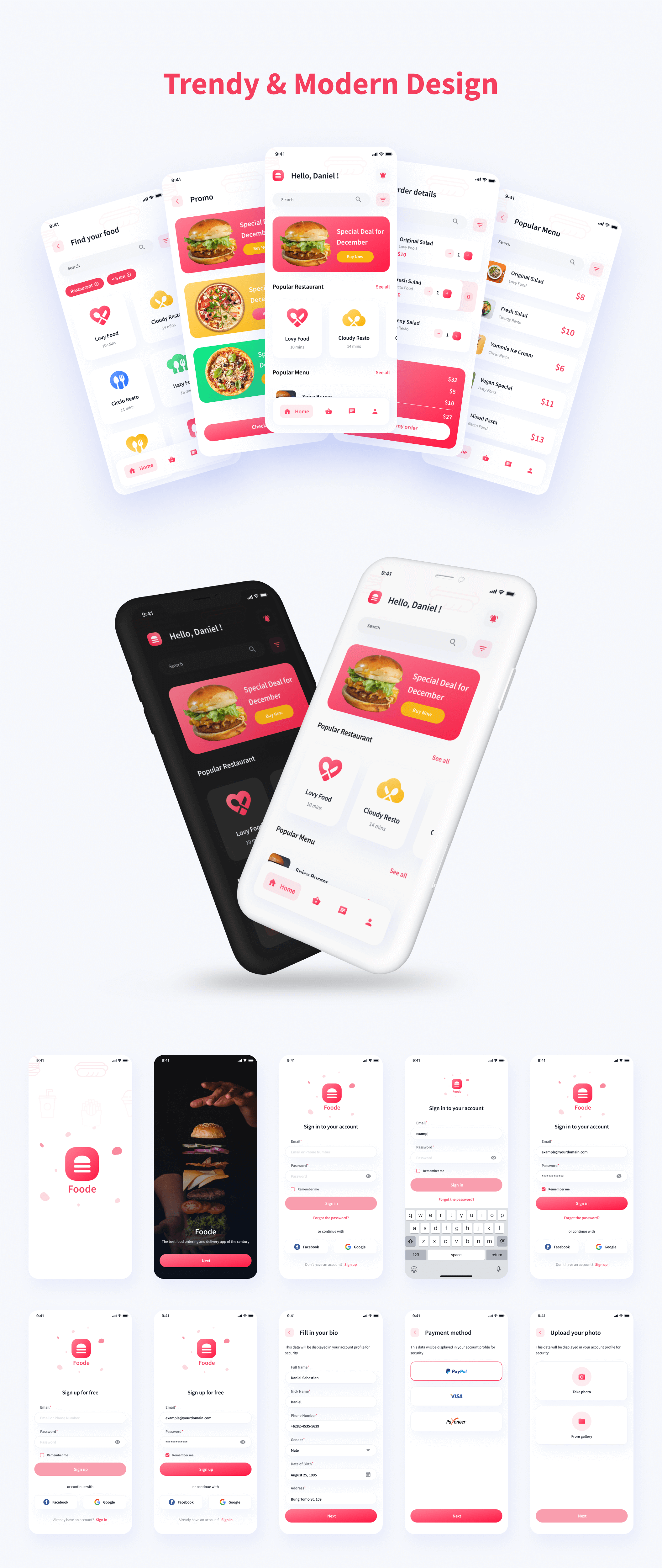 Foode - Food Delivery Mobile App UI Kit