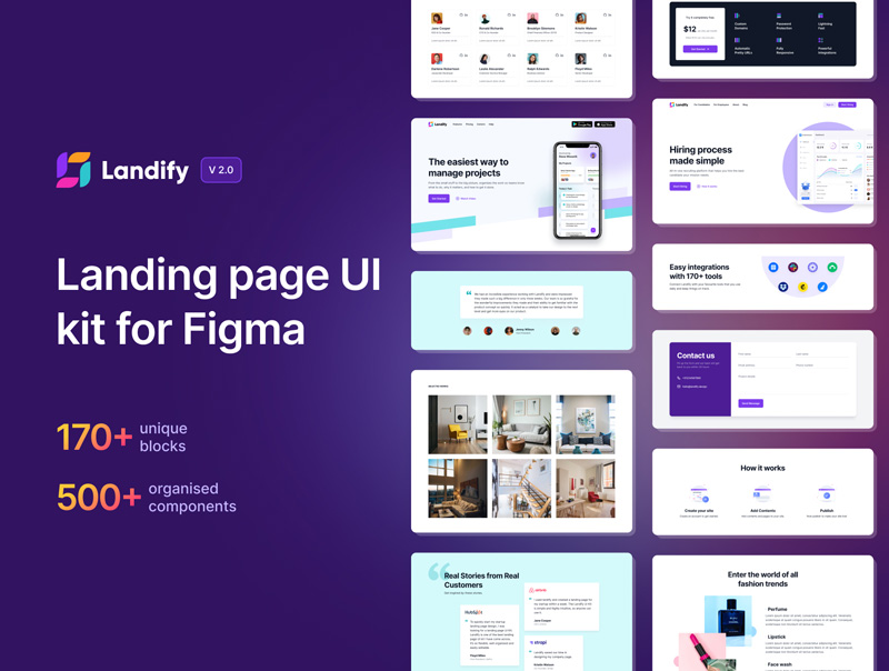 دانلود رابط کاربری صفحه فرود Landify