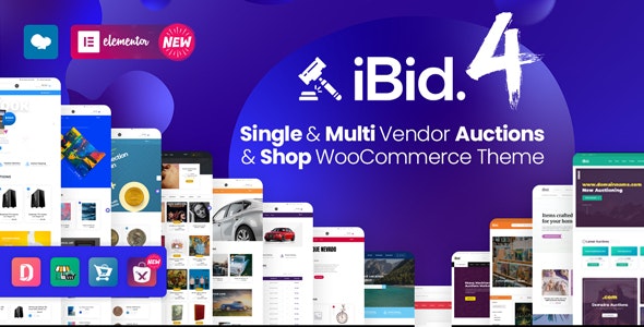 دانلود قالب چند فروشندگی ووکامرس iBid
