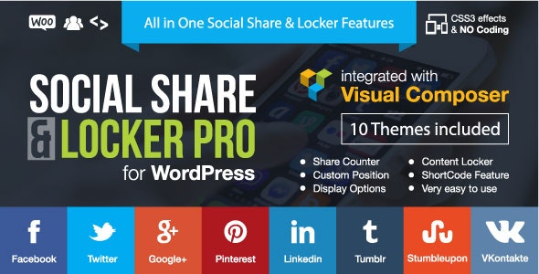 دانلود افزونه وردپرس Social Share & Locker Pro