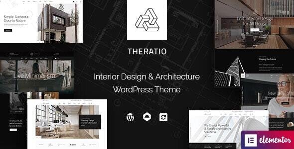 دانلود قالب وردپرس Theratio - پوسته معماری و طراحی داخلی راست چین وردپرس