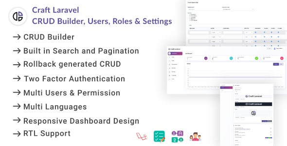 دانلود اسکریپت Craft Laravel Admin Panel