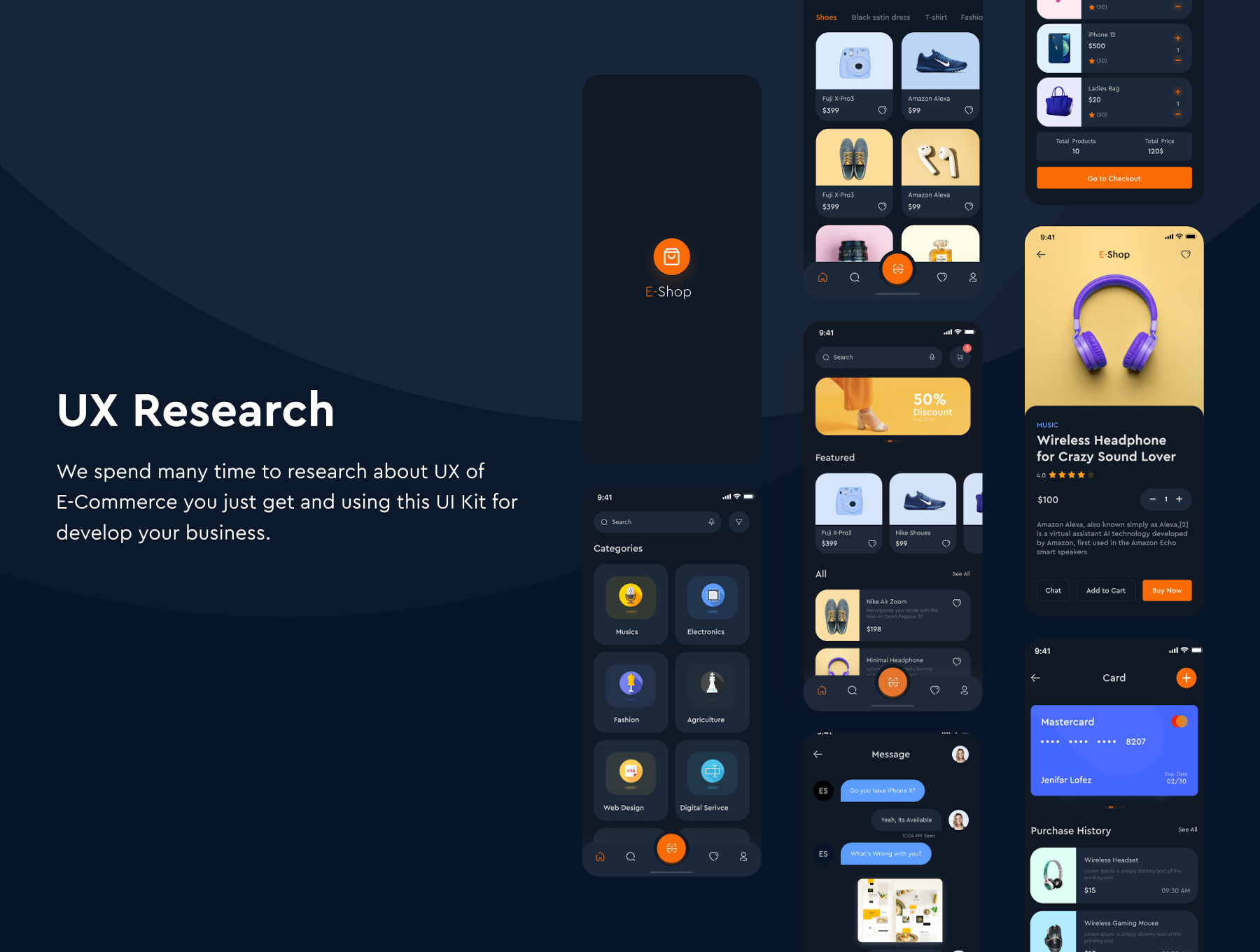 E-Shop - eCommerce Mobile App UI KIT