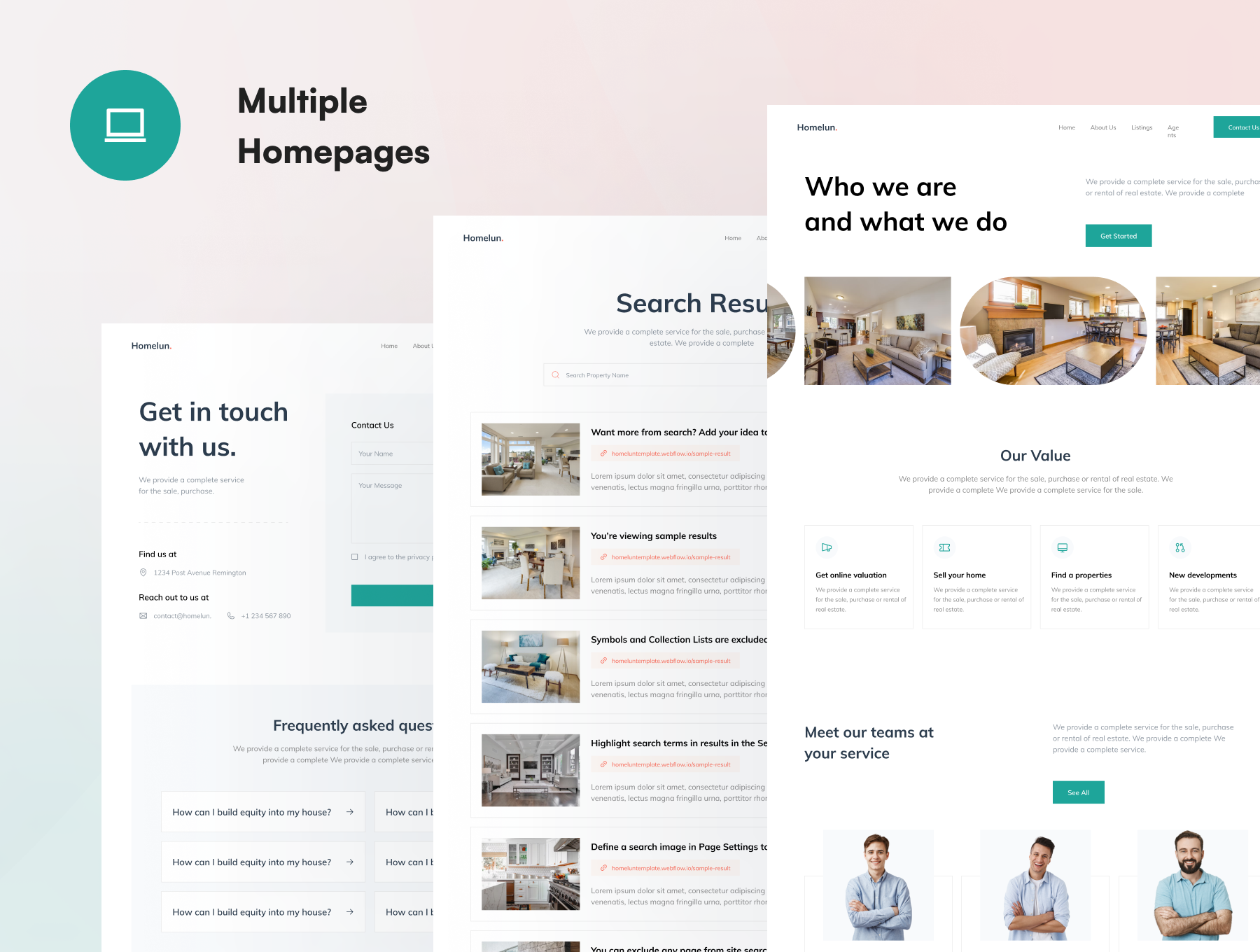 Homelun - Real Estate Landing Page UI KIT