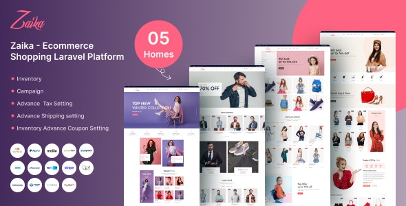 دانلود اسکریپت Zaika - اسکریپت مدیریت محتوا فروشگاهی لاراول