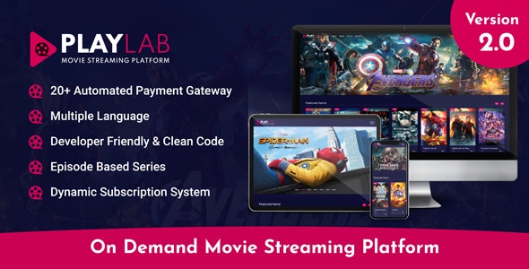 دانلود اسکریپت PlayLab - اسکریپت پلتفرم فیلم و سریال و سایت استریم