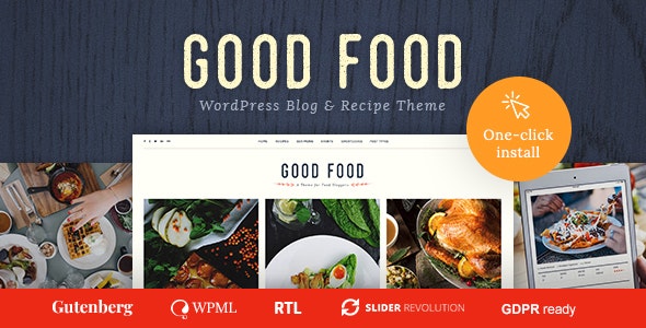 دانلود قالب وردپرس Good Food - پوسته فود بلاگ و دستور آشپزی وردپرس