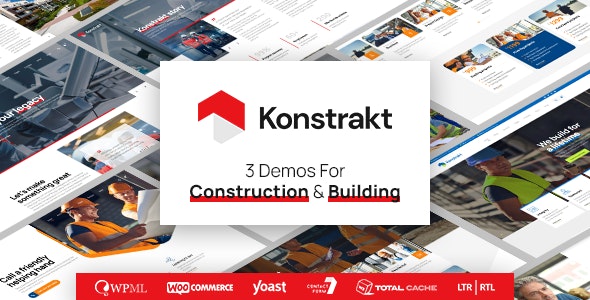 دانلود قالب وردپرس Konstrakt - پوسته ساخت و ساز و مهندسی وردپرس