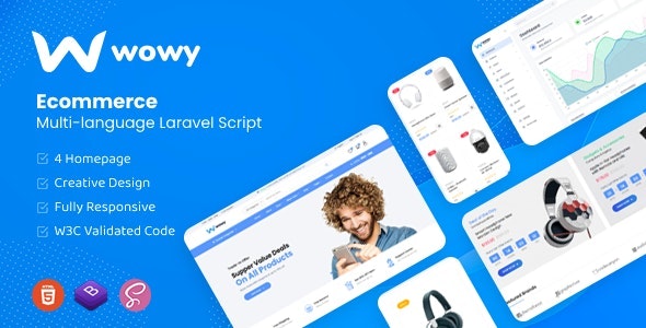 دانلود اسکریپت Wowy - اسکریپت فروشگاهی چند منظوره لاراول