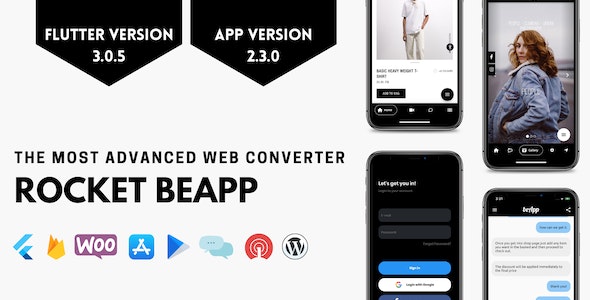 دانلود سورس کد فلاتر Rocket BeApp