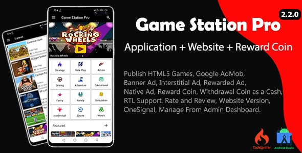 دانلود سورس کد اندروید Game Station Pro