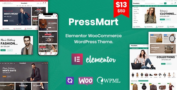 دانلود قالب وردپرس PressMart - پوسته فروشگاهی مدرن ووکامرس