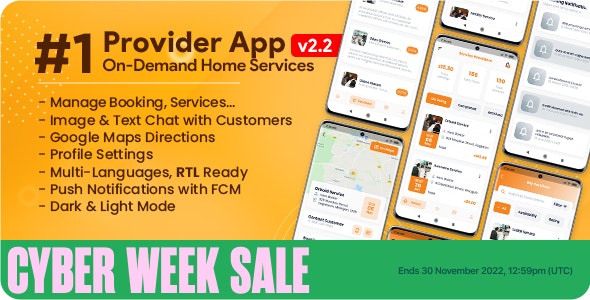 دانلود سورس کد فلاتر Service Provider App