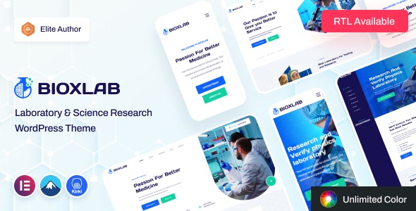 دانلود قالب وردپرس Bioxlab - پوسته آزمایشگاه و مراکز تحقیقاتی وردپرس