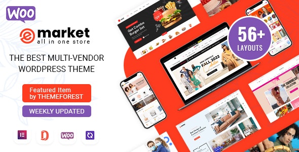 دانلود قالب فروشگاهی راست چین و چند منظوره وردپرس eMarket