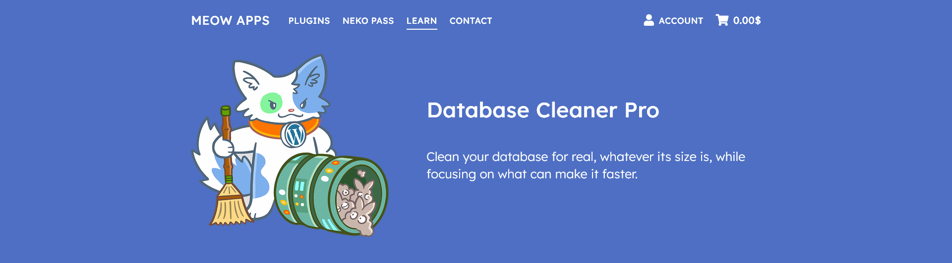 دانلود افزونه وردپرس Database Cleaner By Meow Apps