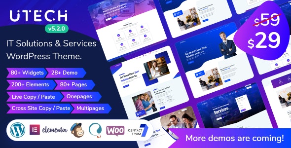 دانلود قالب فناوری اطلاعات وردپرس uTech
