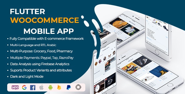 دانلود سورس کد فلاتر Flutter WooCommerce