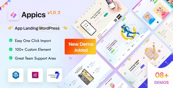 دانلود قالب معرفی اپلیکیشن وردپرس Appics